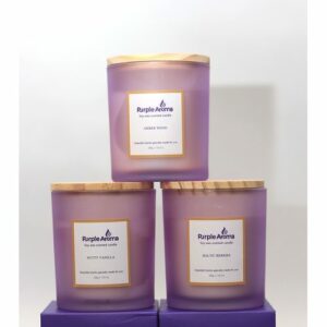 Purple Aroma Scented Candle Set